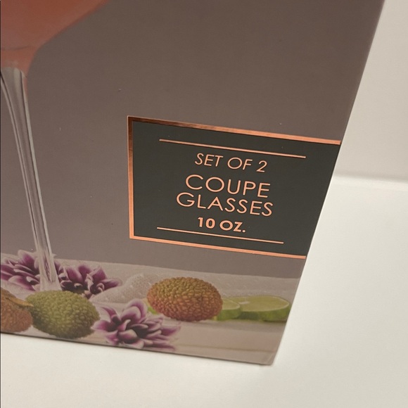 Tahari Pink Coupe Glass Set - Picture 3 of 3